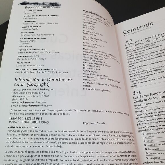 Guia de Technicas para Asistentes de Enfermeria (Spanish Edition) 2nd Edition - Picture 3 of 12